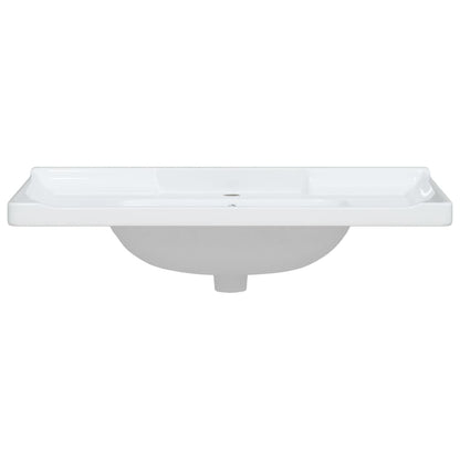 Bathroom Sink Rectangular Ceramic White - Bend