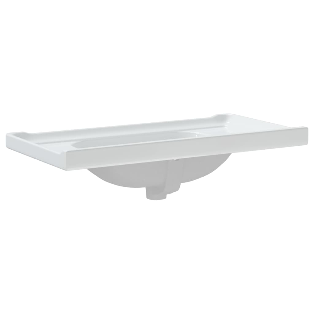 Bathroom Sink Rectangular Ceramic White - Bend