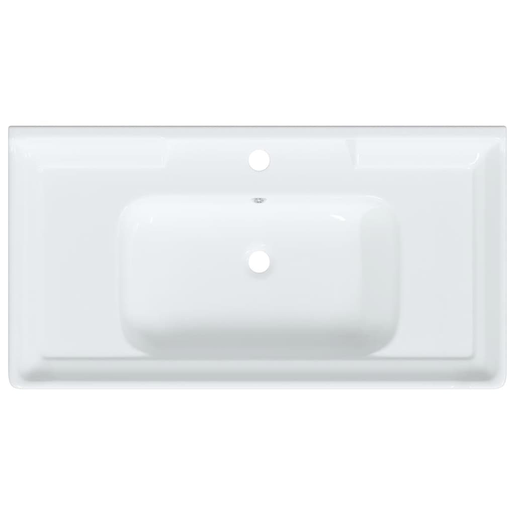 Bathroom Sink Rectangular Ceramic White - Bend