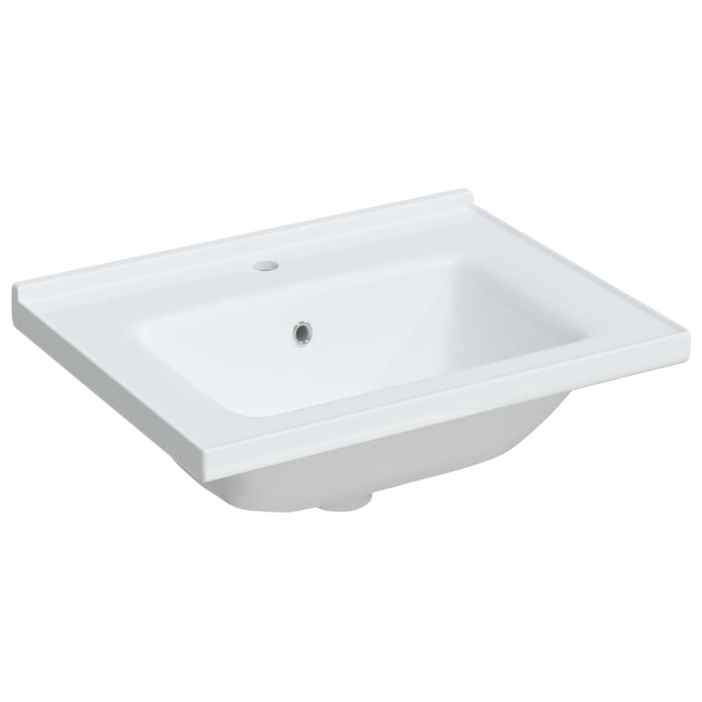 Bathroom Sink Rectangular Ceramic White - Bend