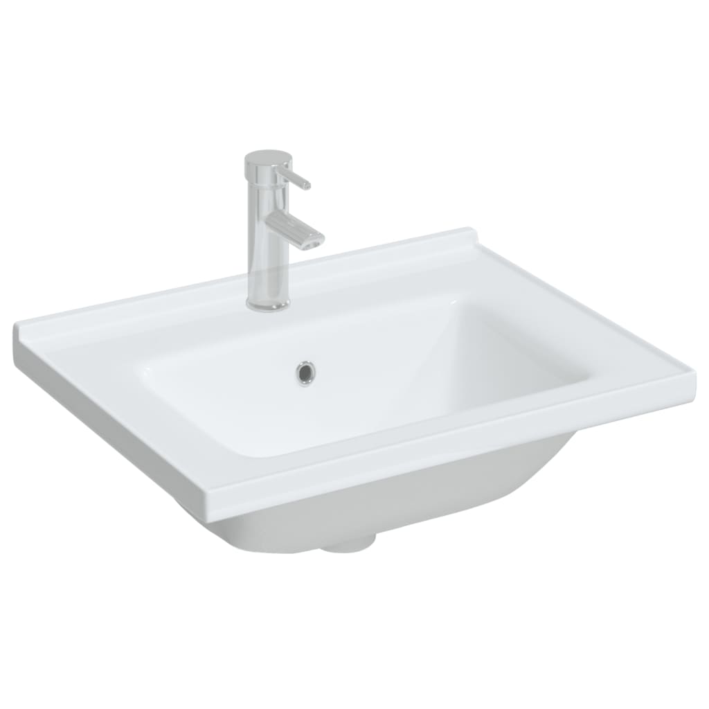 Bathroom Sink Rectangular Ceramic White - Bend