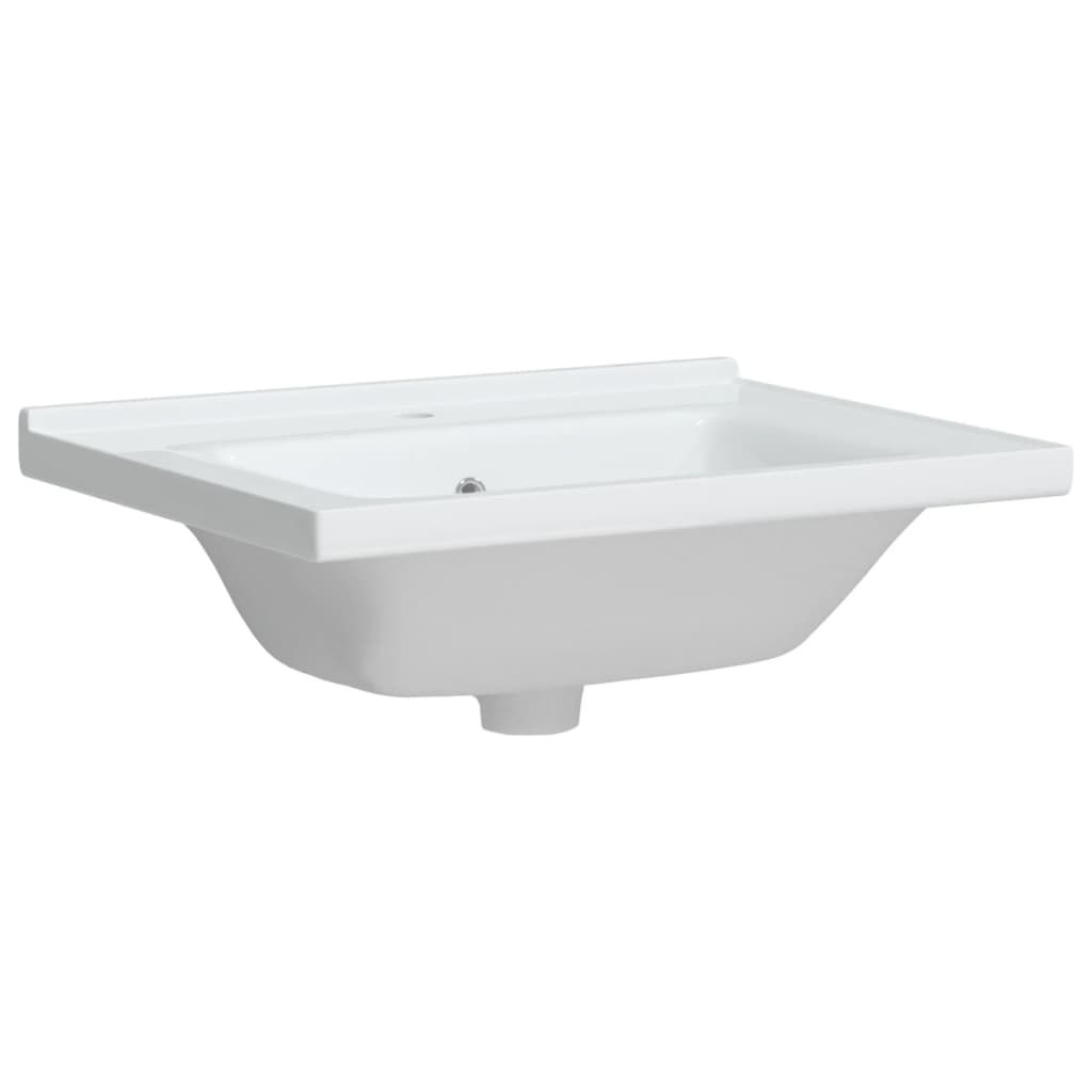 Bathroom Sink Rectangular Ceramic White - Bend