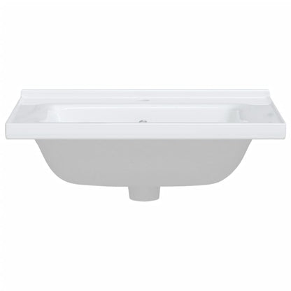 Bathroom Sink Rectangular Ceramic White - Bend