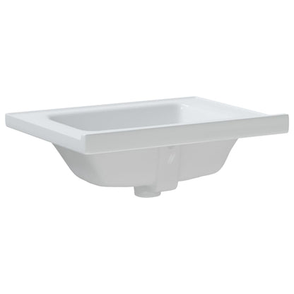 Bathroom Sink Rectangular Ceramic White - Bend