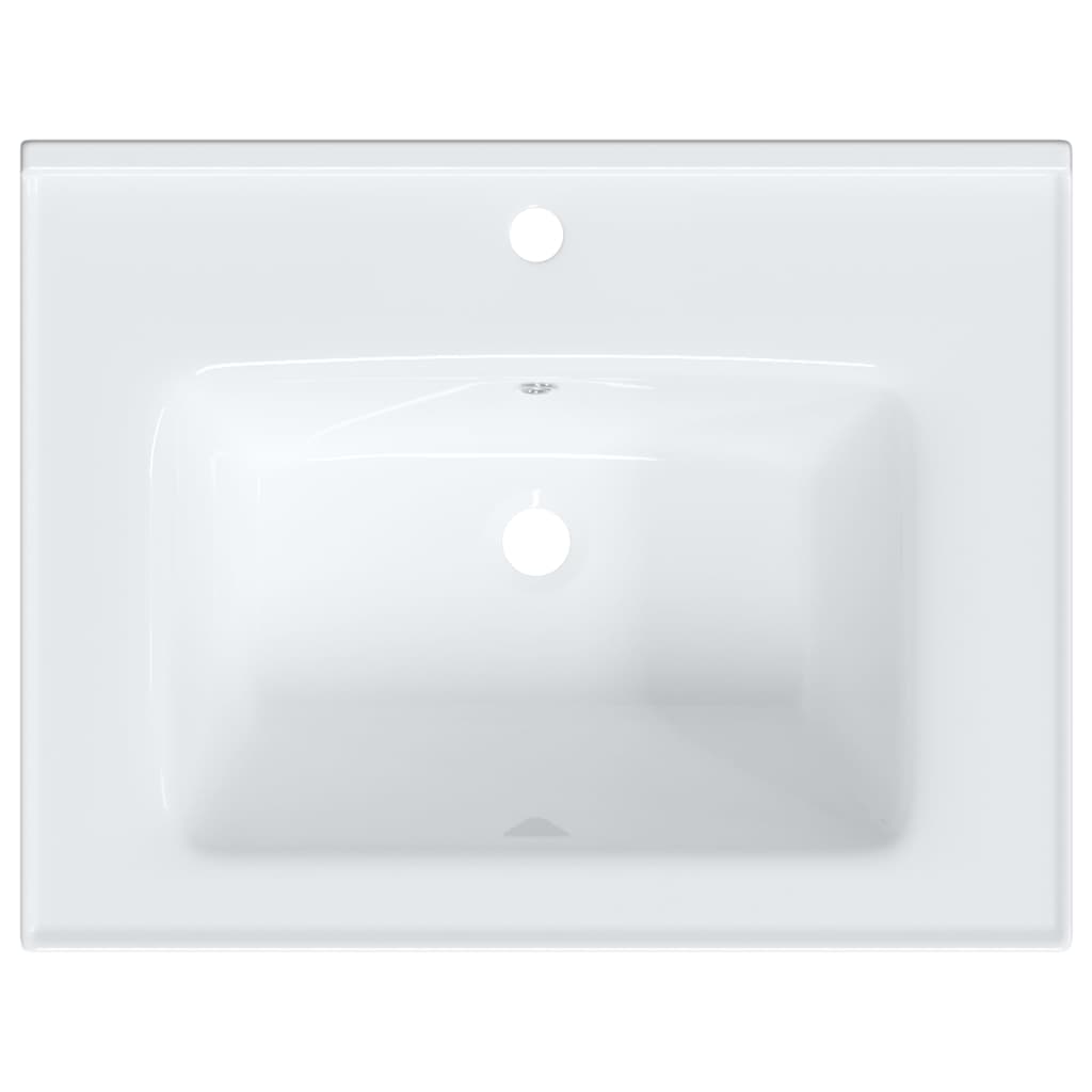 Bathroom Sink Rectangular Ceramic White - Bend