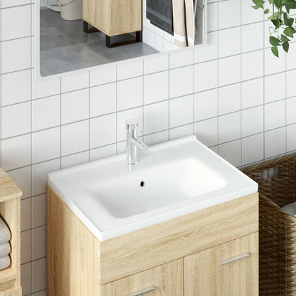 Bathroom Sink Rectangular Ceramic White - Bend