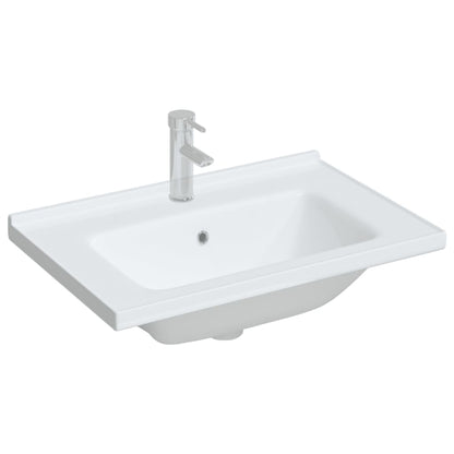 Bathroom Sink Rectangular Ceramic White - Bend