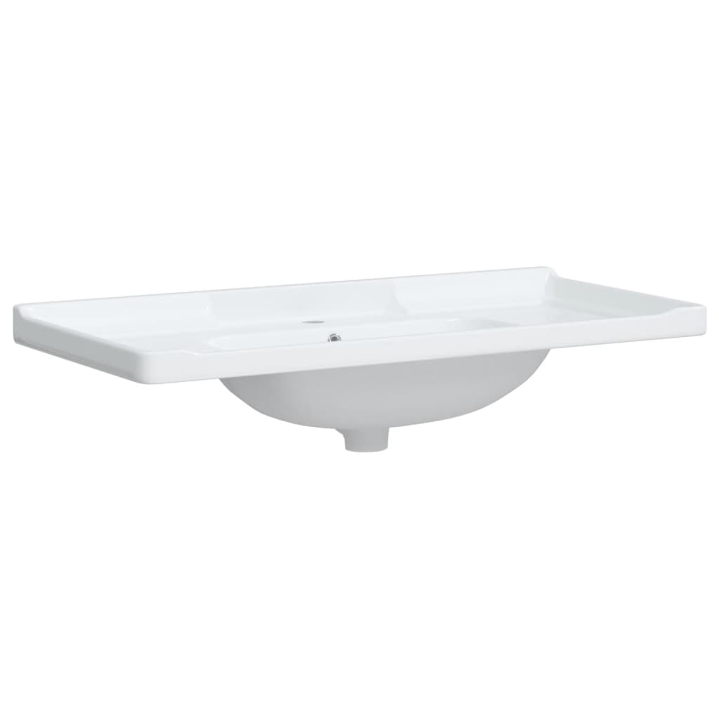 Bathroom Sink Rectangular Ceramic White - Bend