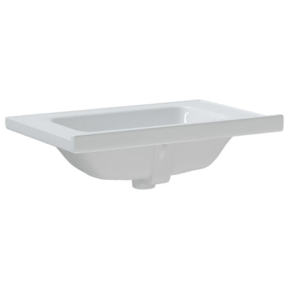 Bathroom Sink Rectangular Ceramic White - Bend