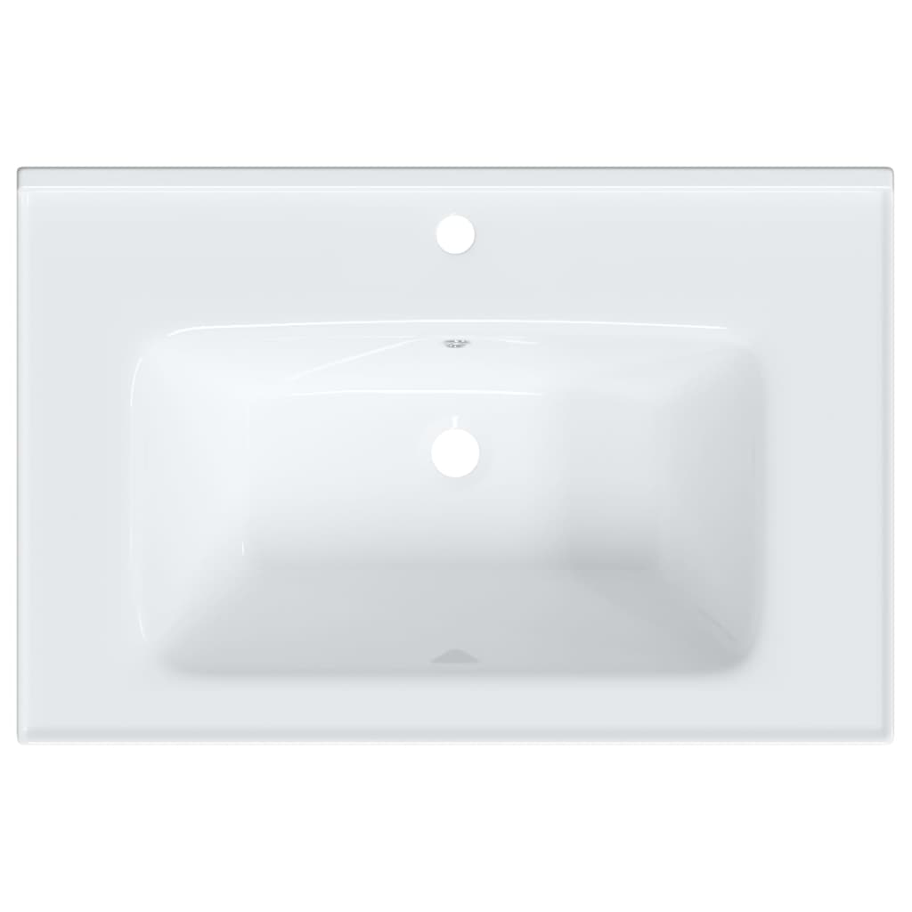 Bathroom Sink Rectangular Ceramic White - Bend