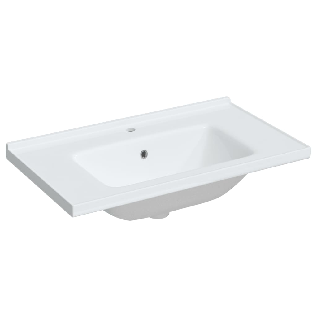 Bathroom Sink Rectangular Ceramic White - Bend