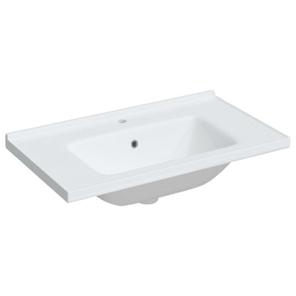 Bathroom Sink Rectangular Ceramic White - Bend