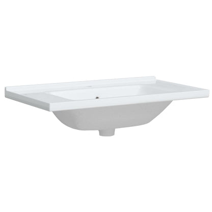 Bathroom Sink Rectangular Ceramic White - Bend