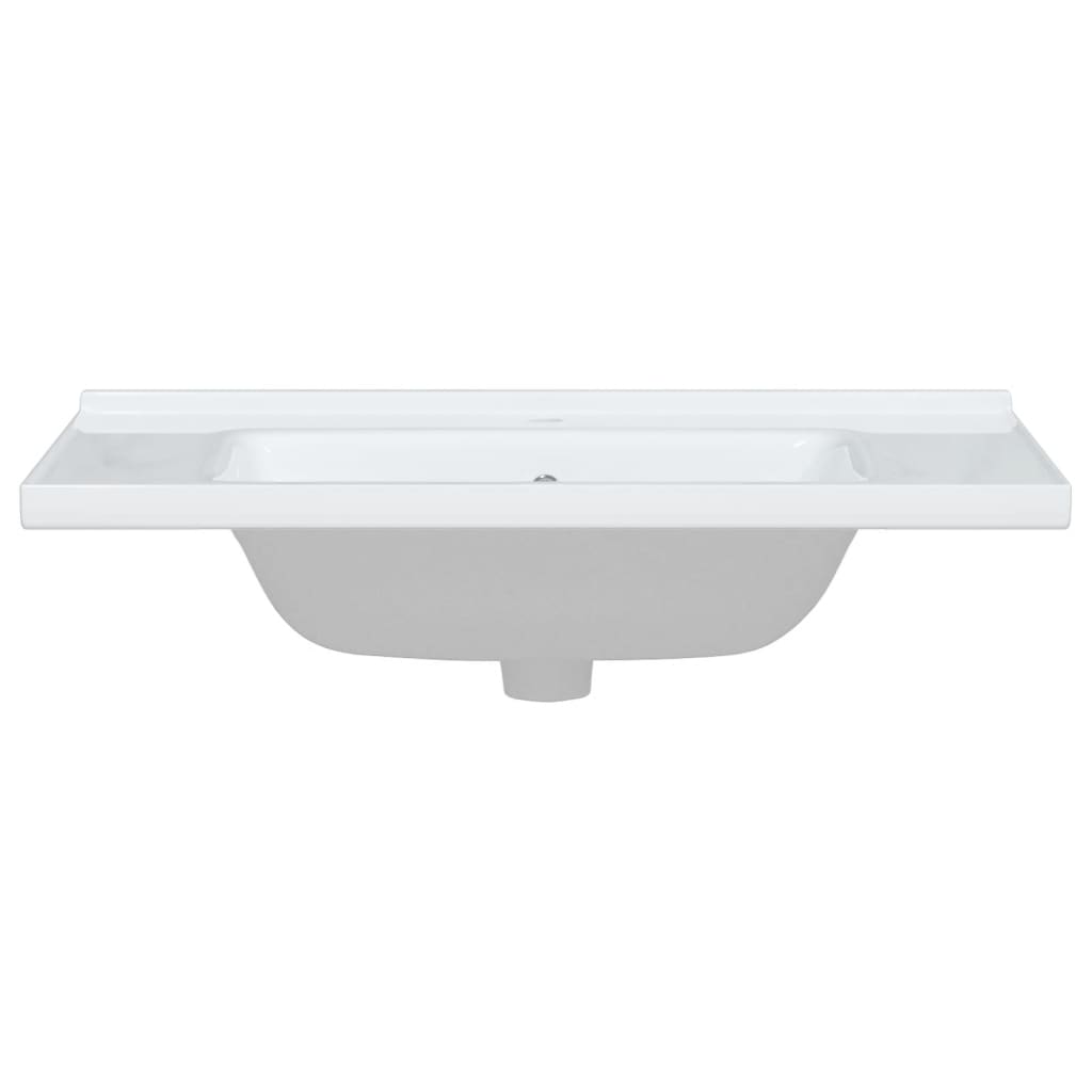 Bathroom Sink Rectangular Ceramic White - Bend