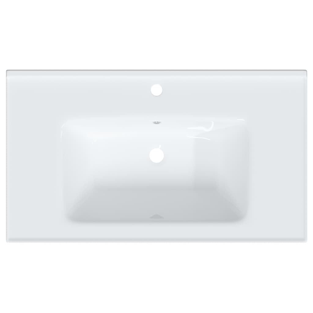 Bathroom Sink Rectangular Ceramic White - Bend