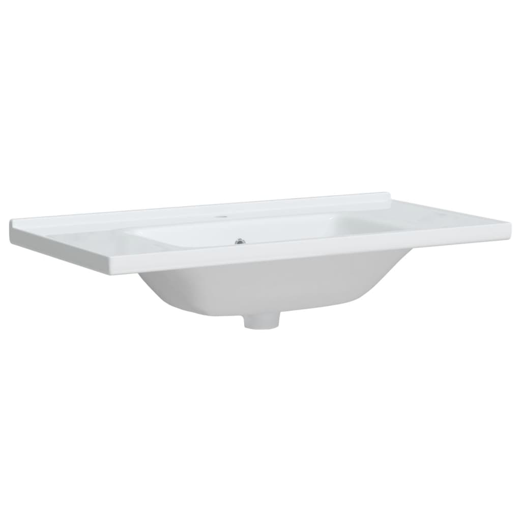 Bathroom Sink Rectangular Ceramic White - Bend