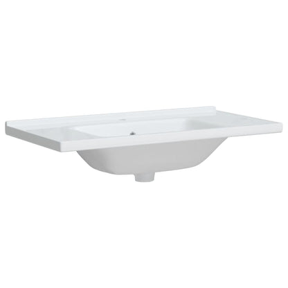 Bathroom Sink Rectangular Ceramic White - Bend