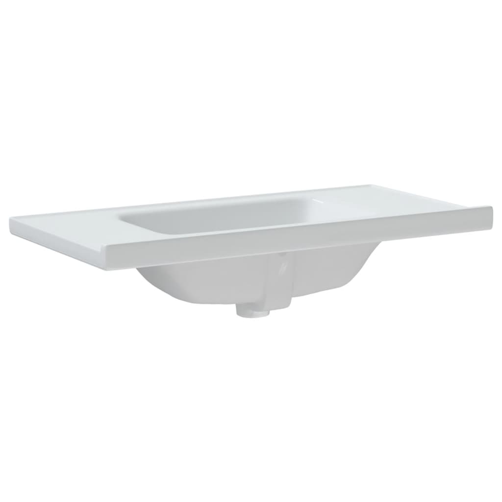 Bathroom Sink Rectangular Ceramic White - Bend