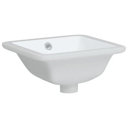 Bathroom Sink Rectangular Ceramic White - Bend