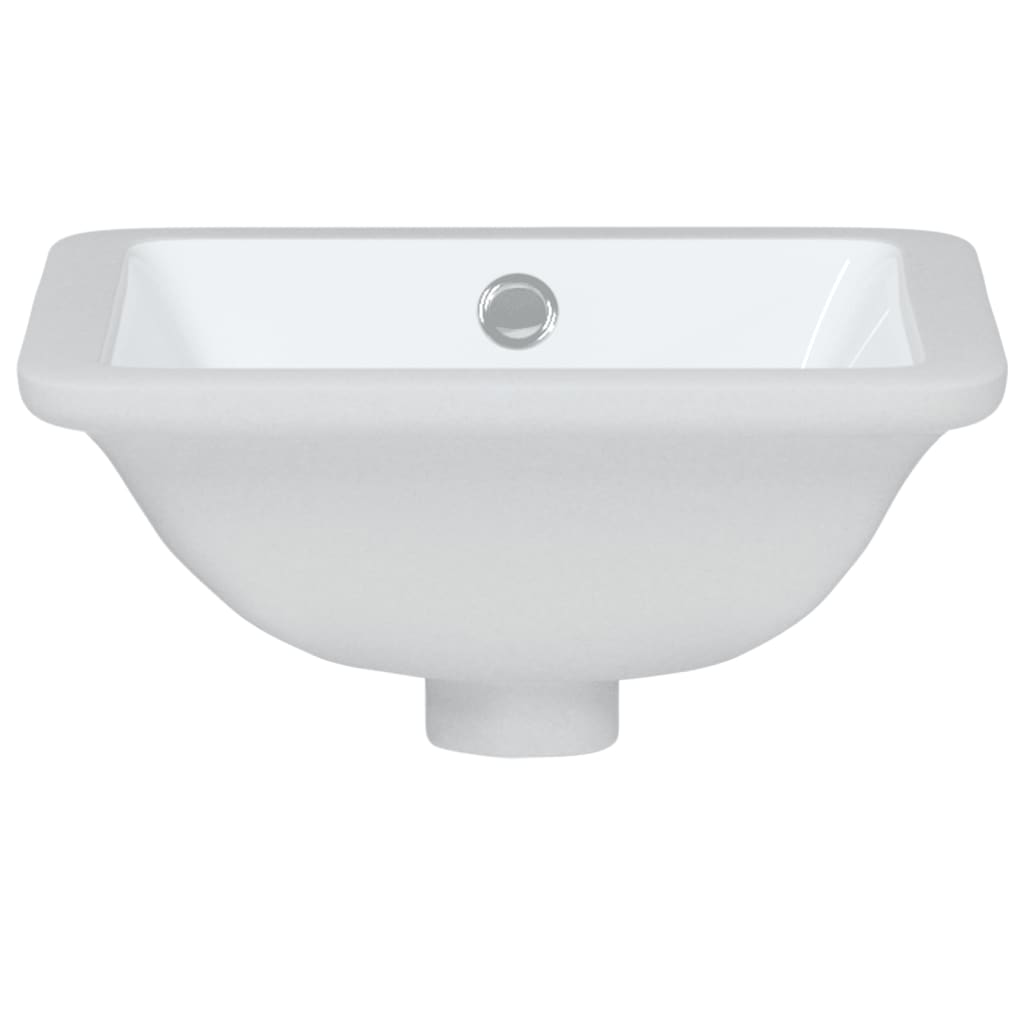 Bathroom Sink Rectangular Ceramic White - Bend