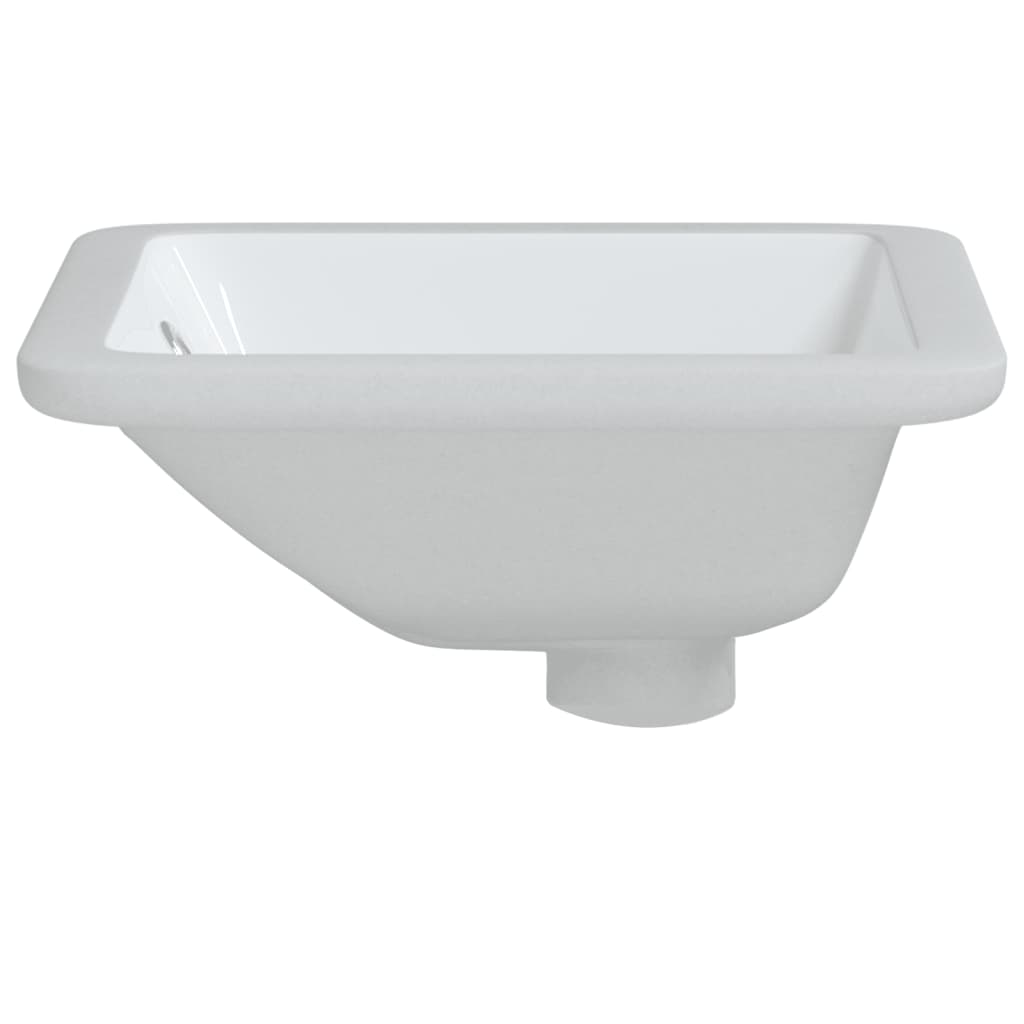 Bathroom Sink Rectangular Ceramic White - Bend