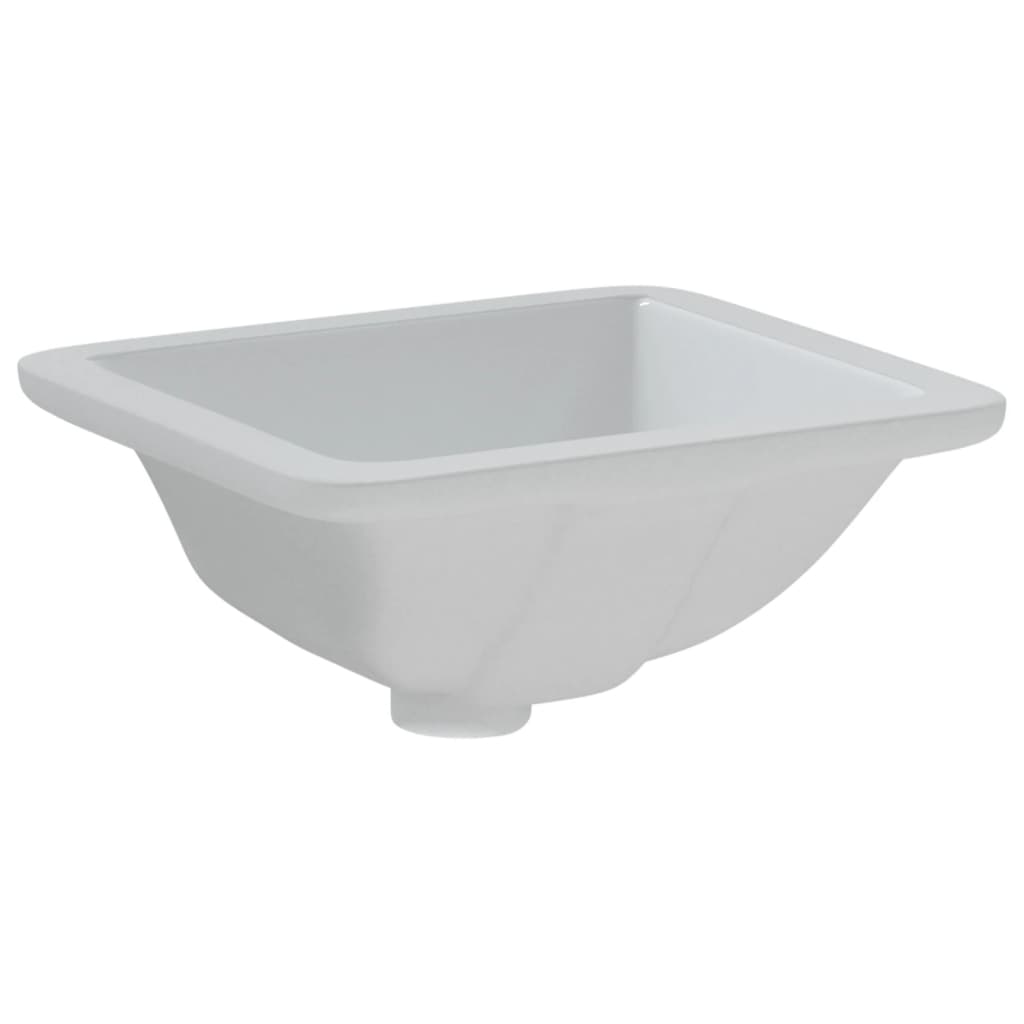 Bathroom Sink Rectangular Ceramic White - Bend