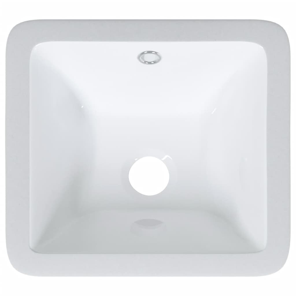 Bathroom Sink Rectangular Ceramic White - Bend