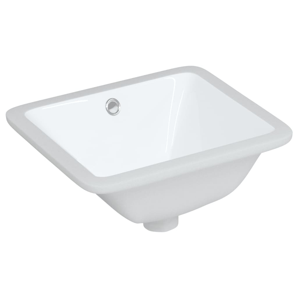 Bathroom Sink Rectangular Ceramic White - Bend