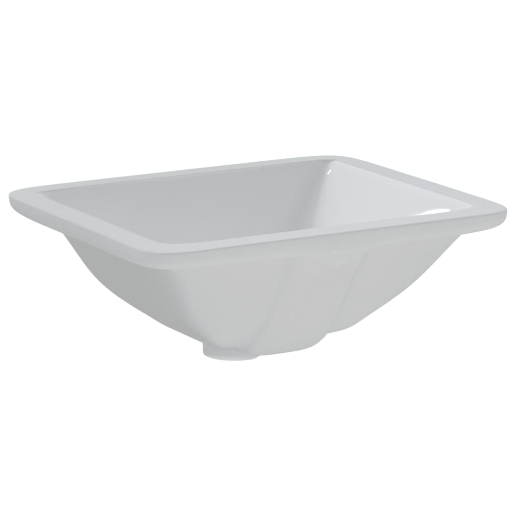 Bathroom Sink Rectangular Ceramic White - Bend