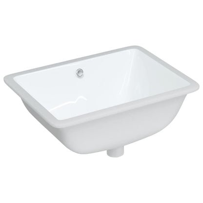 Bathroom Sink Rectangular Ceramic White - Bend