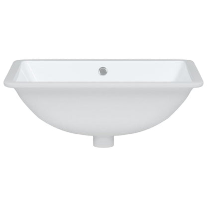 Bathroom Sink Rectangular Ceramic White - Bend