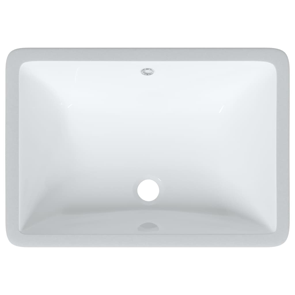 Bathroom Sink Rectangular Ceramic White - Bend