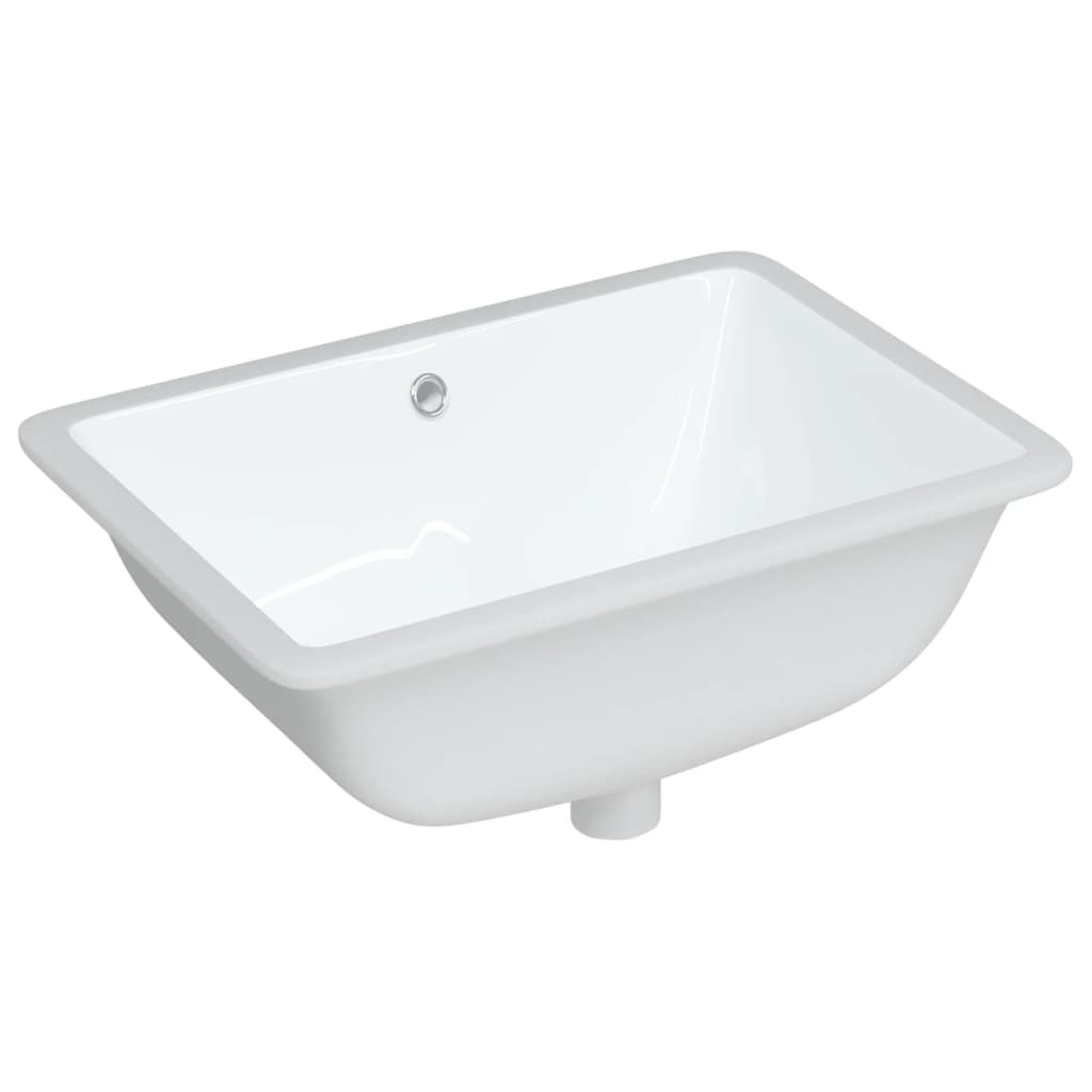 Bathroom Sink Rectangular Ceramic White - Bend