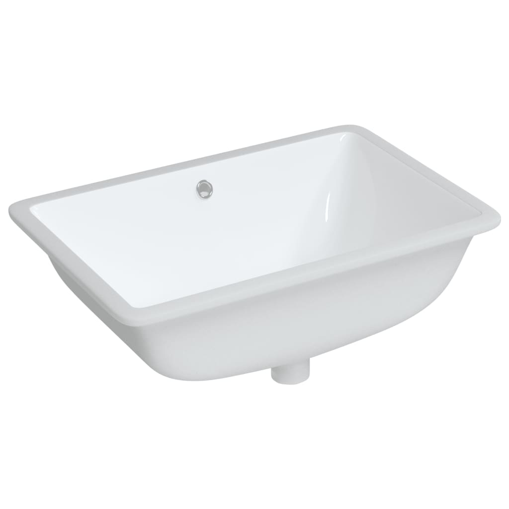 Bathroom Sink Rectangular Ceramic White - Bend