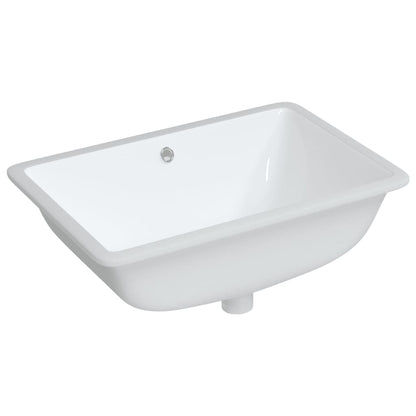 Bathroom Sink Rectangular Ceramic White - Bend