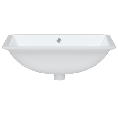 Bathroom Sink Rectangular Ceramic White - Bend