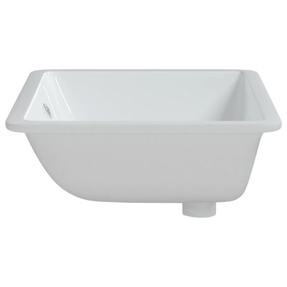 Bathroom Sink Rectangular Ceramic White - Bend