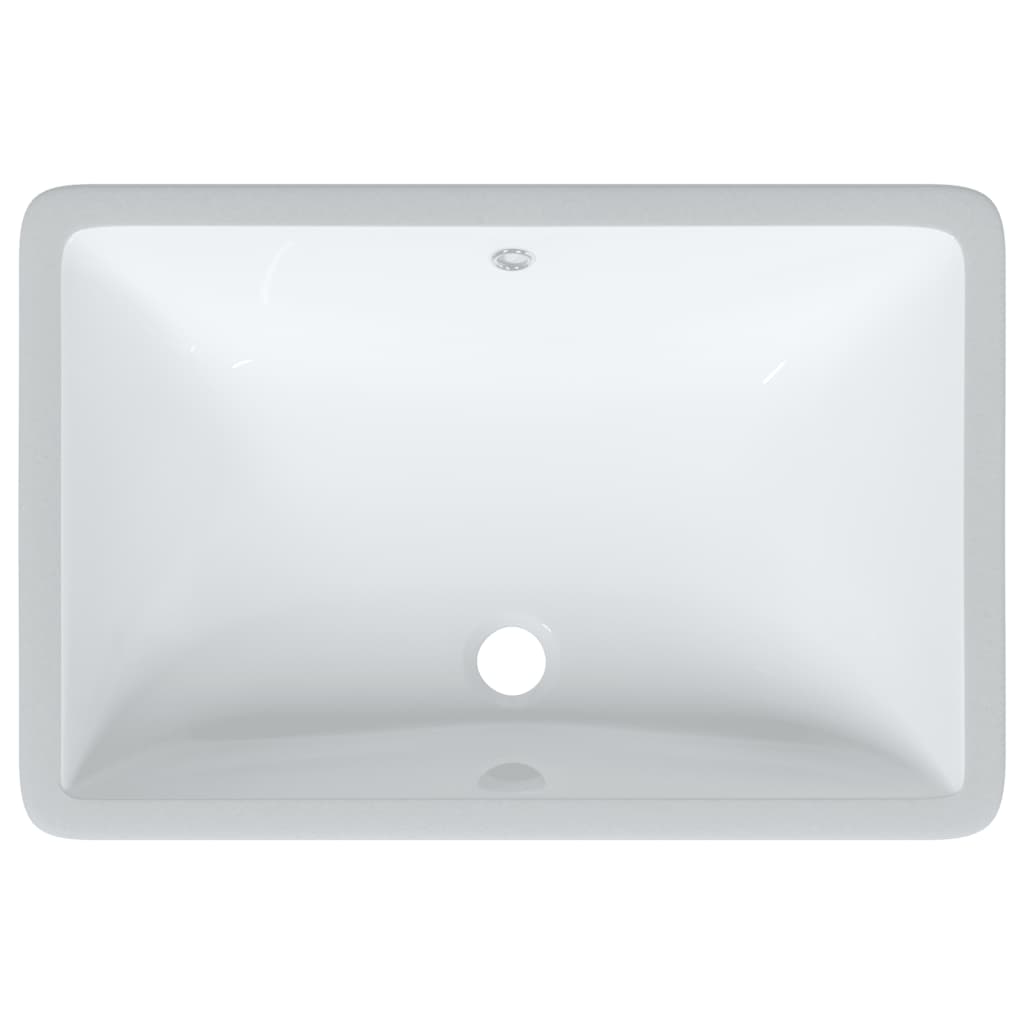 Bathroom Sink Rectangular Ceramic White - Bend