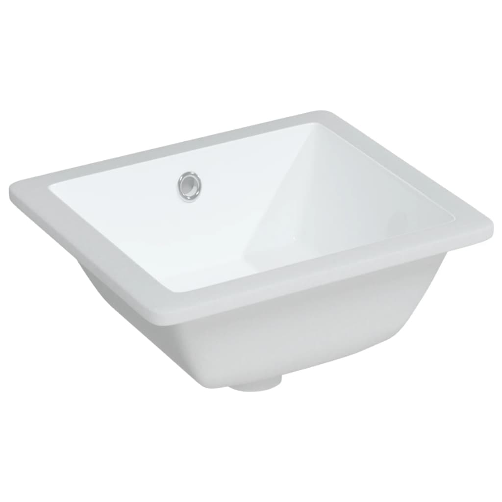 Bathroom Sink Rectangular Ceramic White - Bend