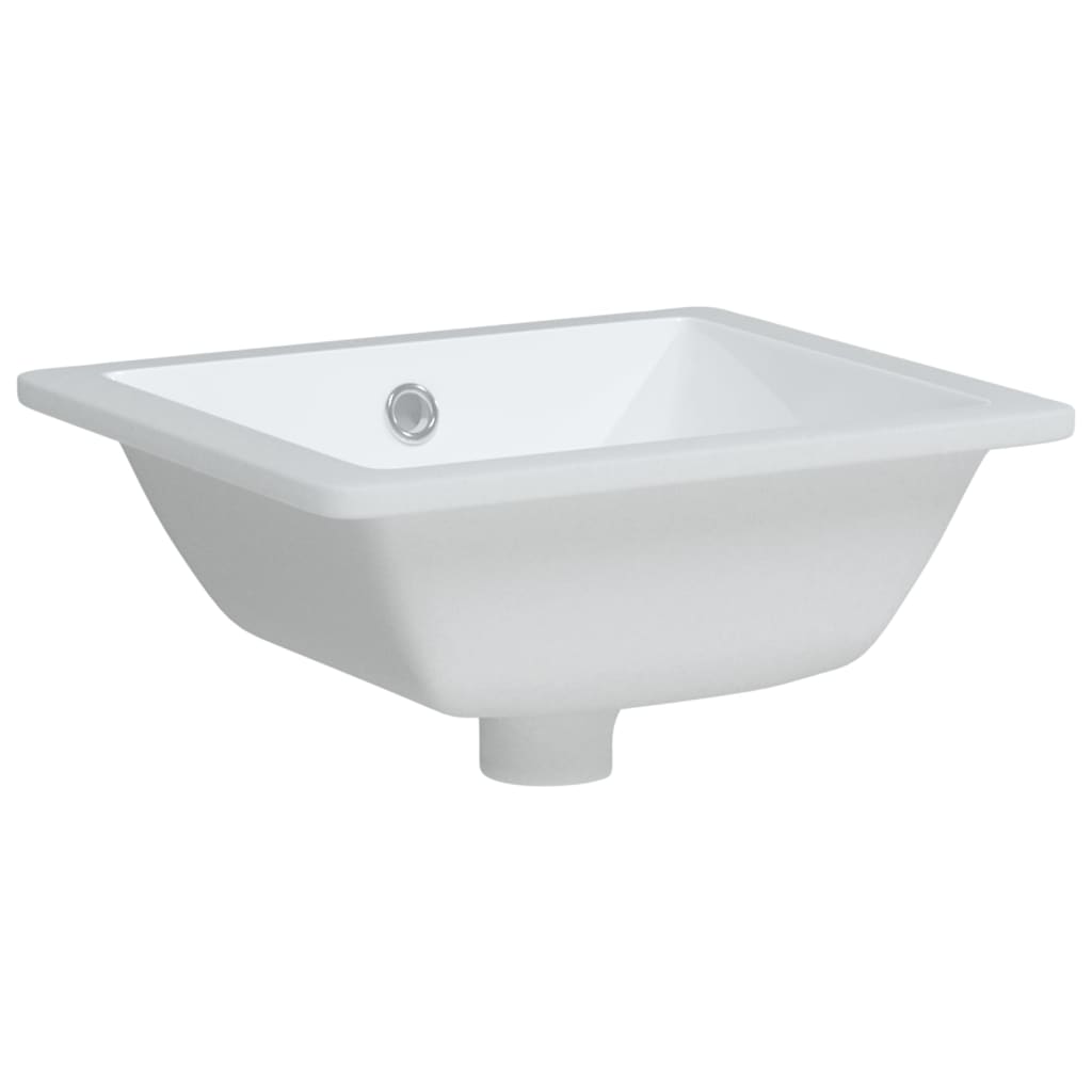 Bathroom Sink Rectangular Ceramic White - Bend