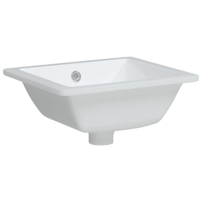 Bathroom Sink Rectangular Ceramic White - Bend