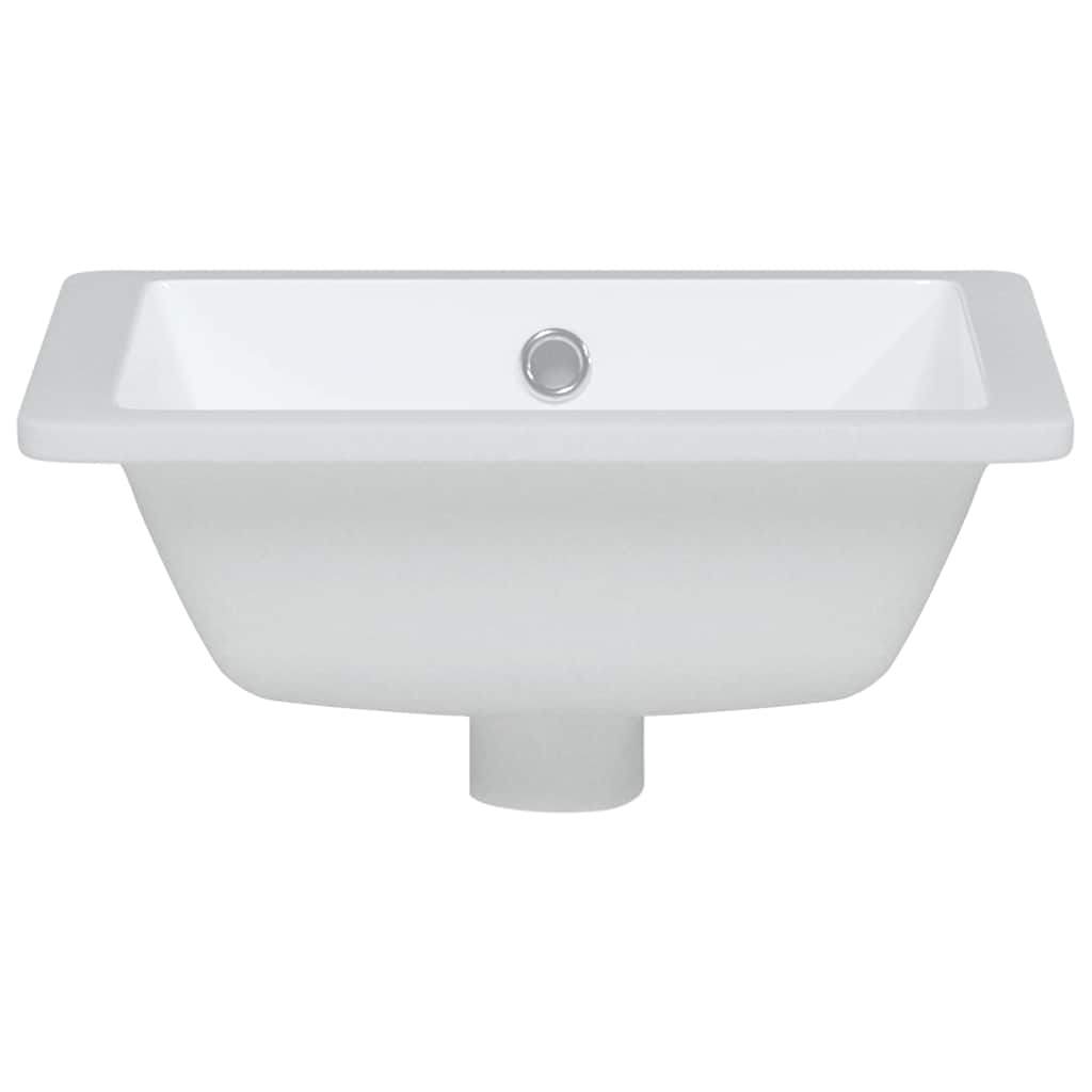 Bathroom Sink Rectangular Ceramic White - Bend