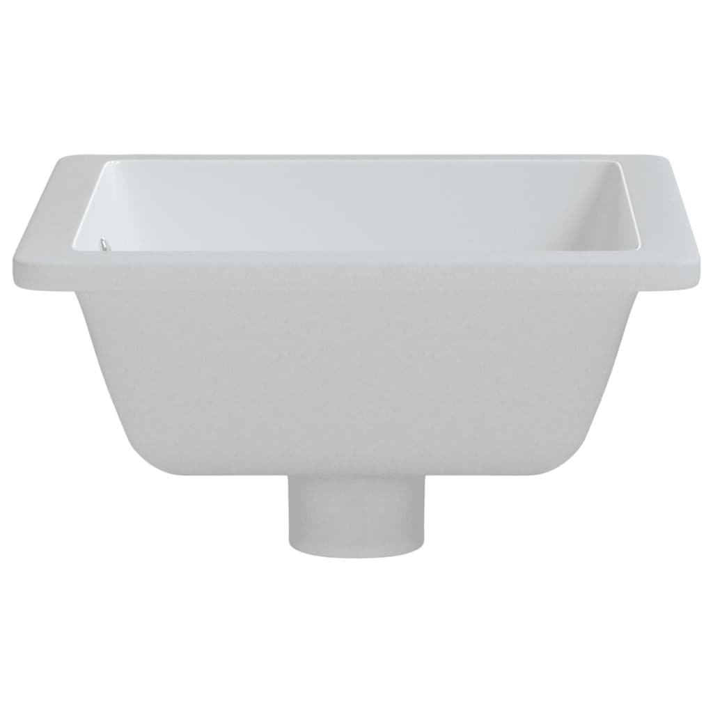 Bathroom Sink Rectangular Ceramic White - Bend