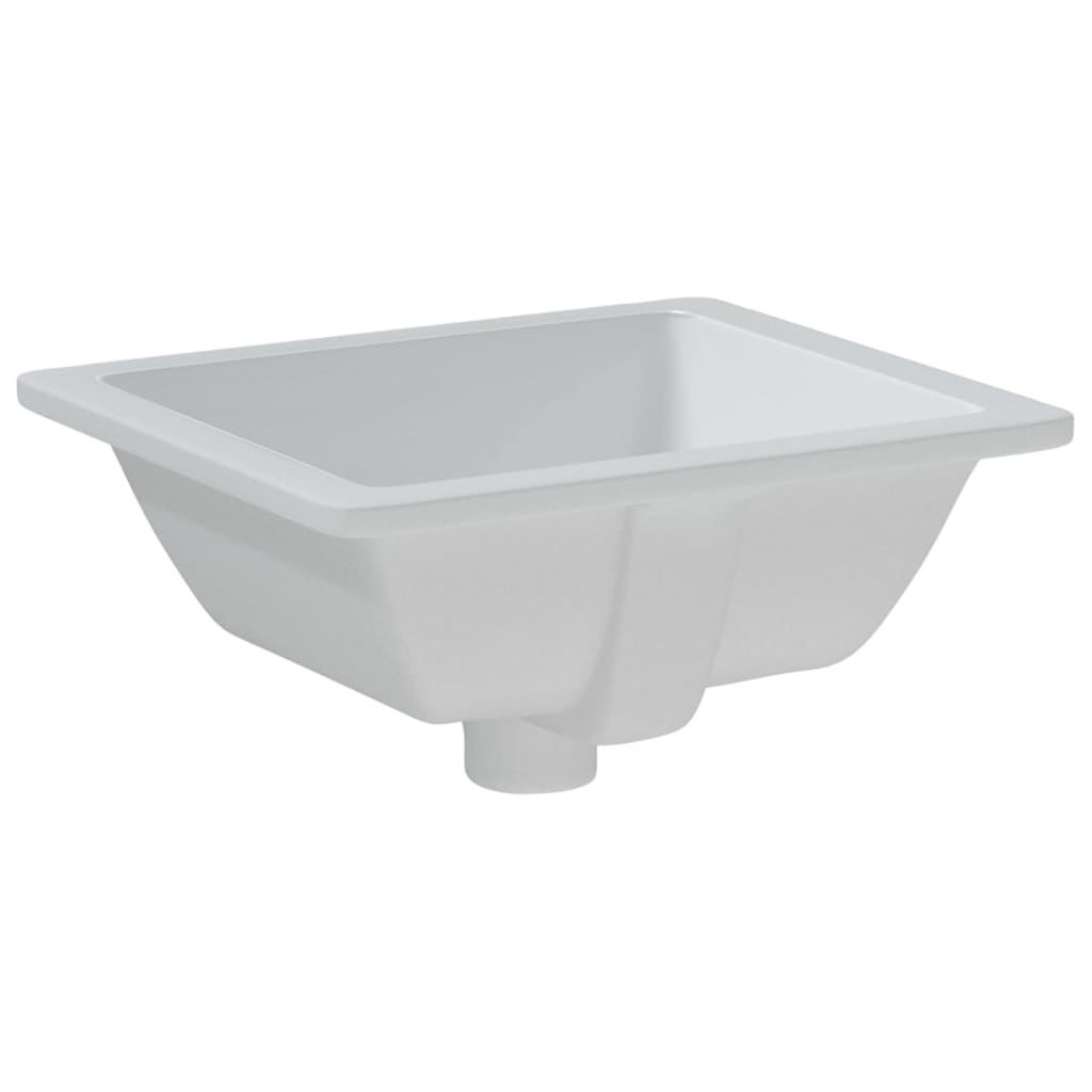 Bathroom Sink Rectangular Ceramic White - Bend