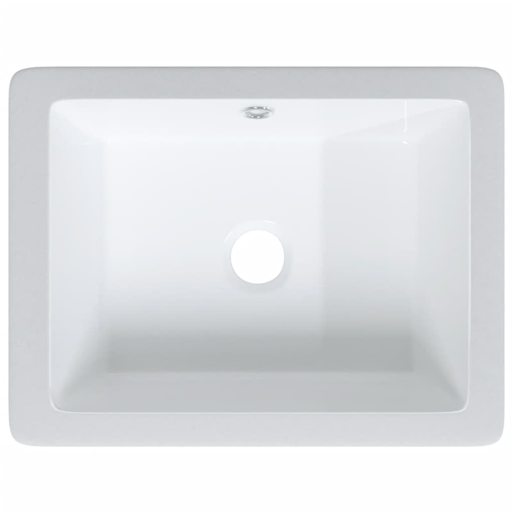 Bathroom Sink Rectangular Ceramic White - Bend