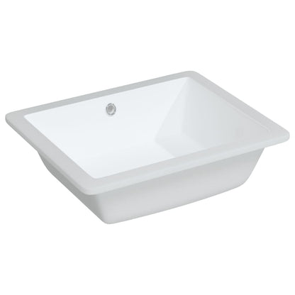 Bathroom Sink Rectangular Ceramic White - Bend