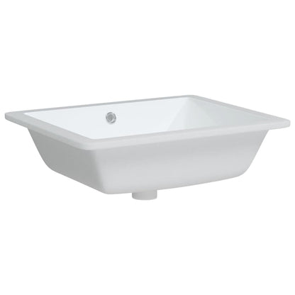 Bathroom Sink Rectangular Ceramic White - Bend