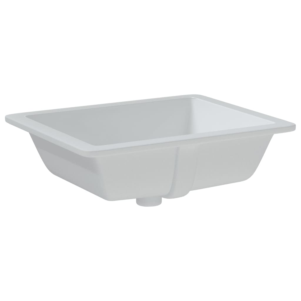 Bathroom Sink Rectangular Ceramic White - Bend