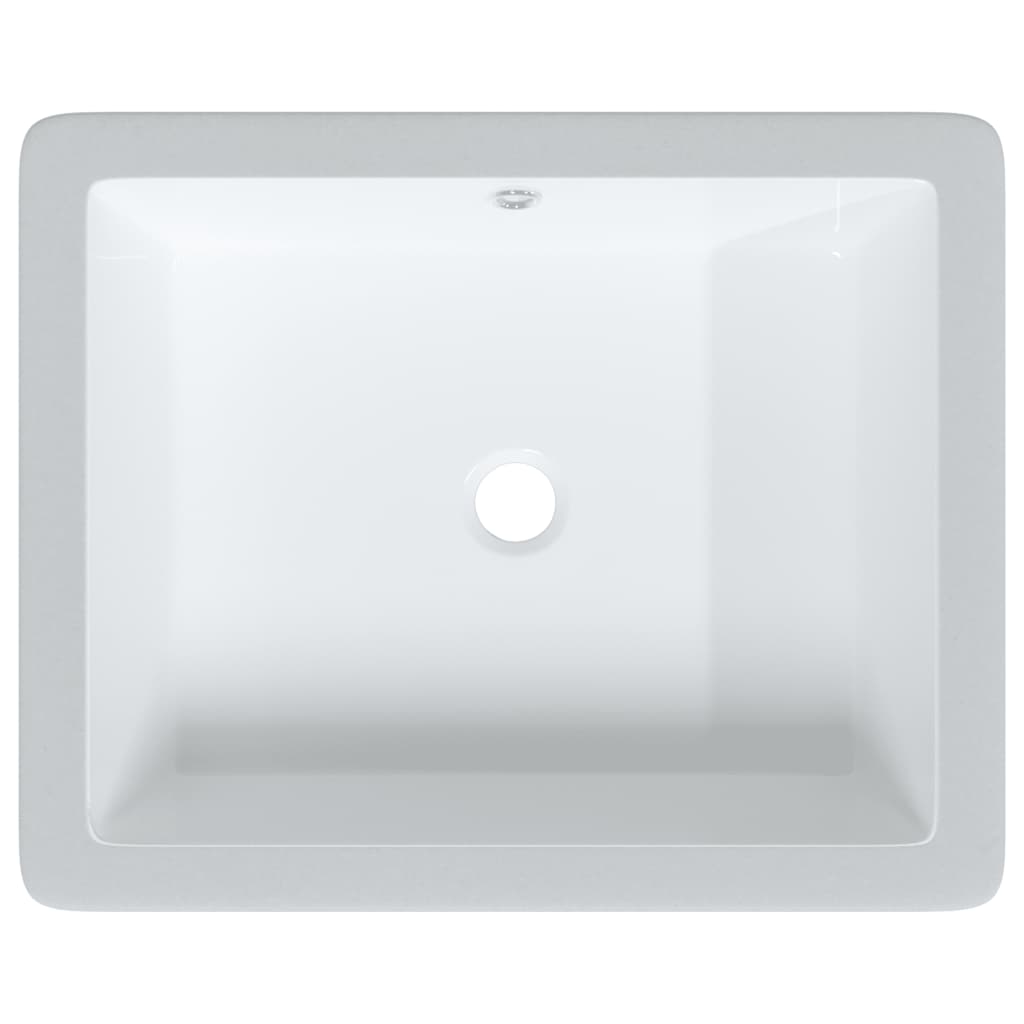 Bathroom Sink Rectangular Ceramic White - Bend