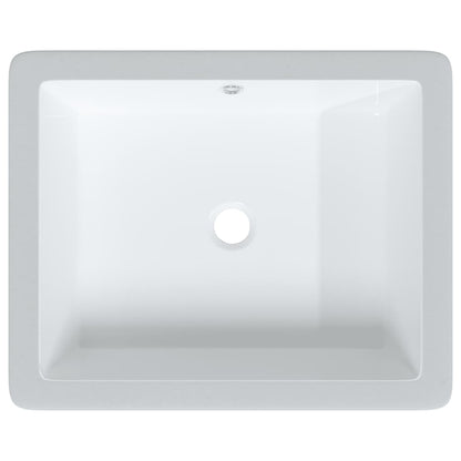 Bathroom Sink Rectangular Ceramic White - Bend